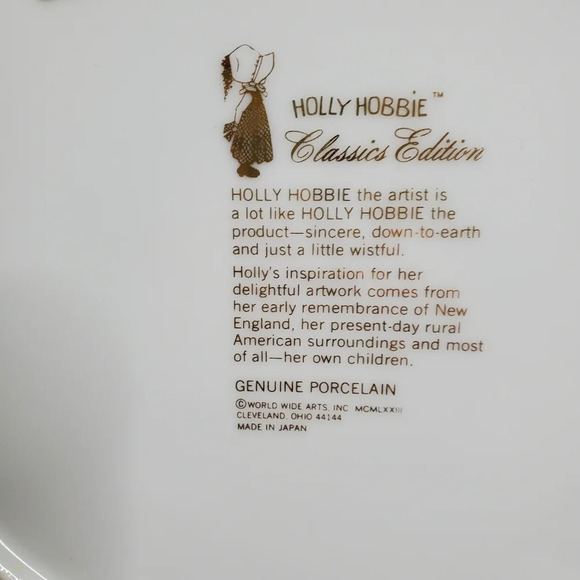 Holly Hobbie Porcelain Collectors Plate "A Good Example is the Best Teacher.." - Picture 4 of 4